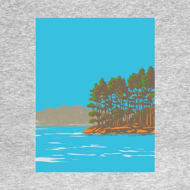 Lake Catherine State Park on South Shore of Lake Catherine Southeast of Hot Springs Arkansas WPA Poster Art by patrimonio